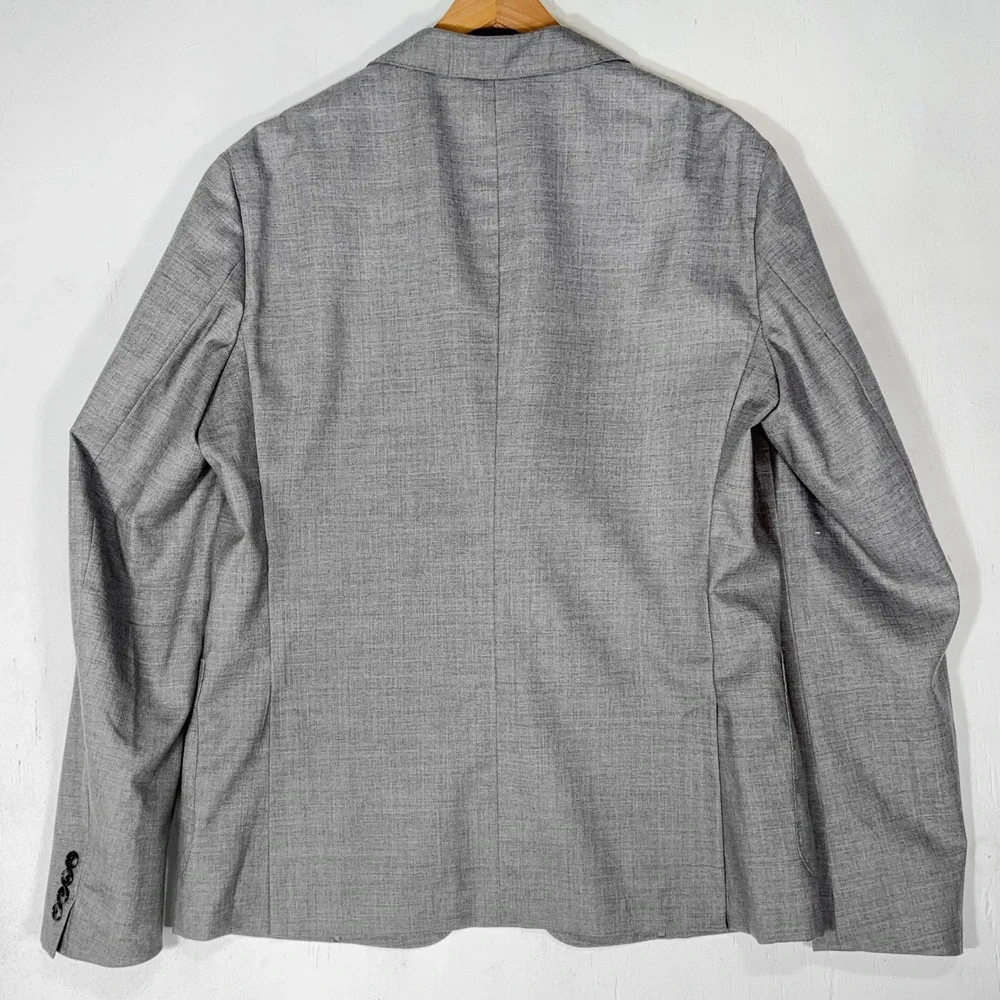 Hugo Boss Tesse Biella Italy Dual Vent Unconstructed Blazer Jacket Mens 46R